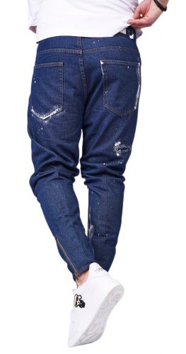 Blugi cu croiala speciala si elemente distressed 7-Ani MJL6119 Blugi cu croiala speciala si elemente distressed MJL6119