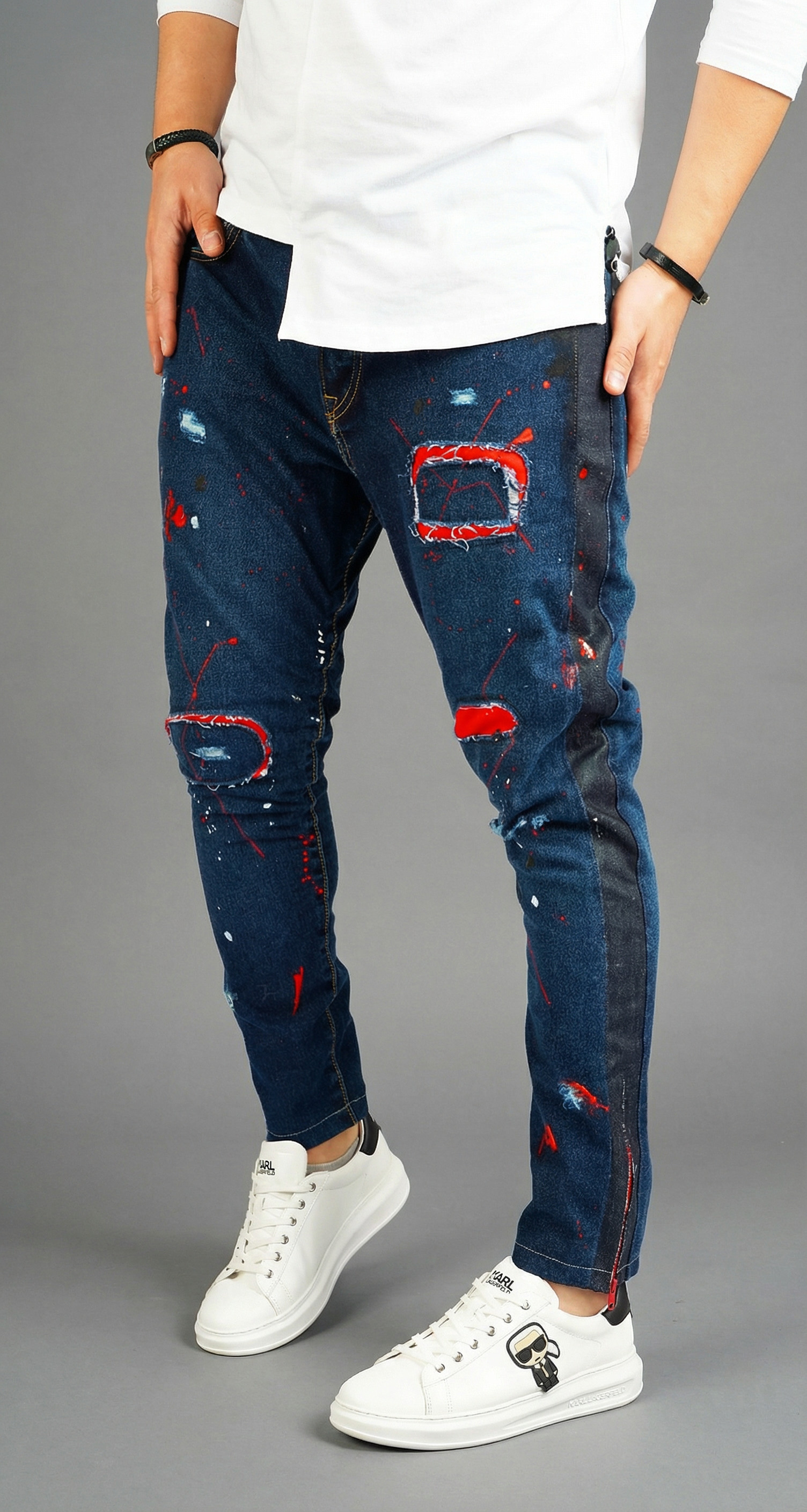 Blugi handmade, editie limitata Jeans Festival MJL5901 Blugi handmade, editie limitata MJL5901