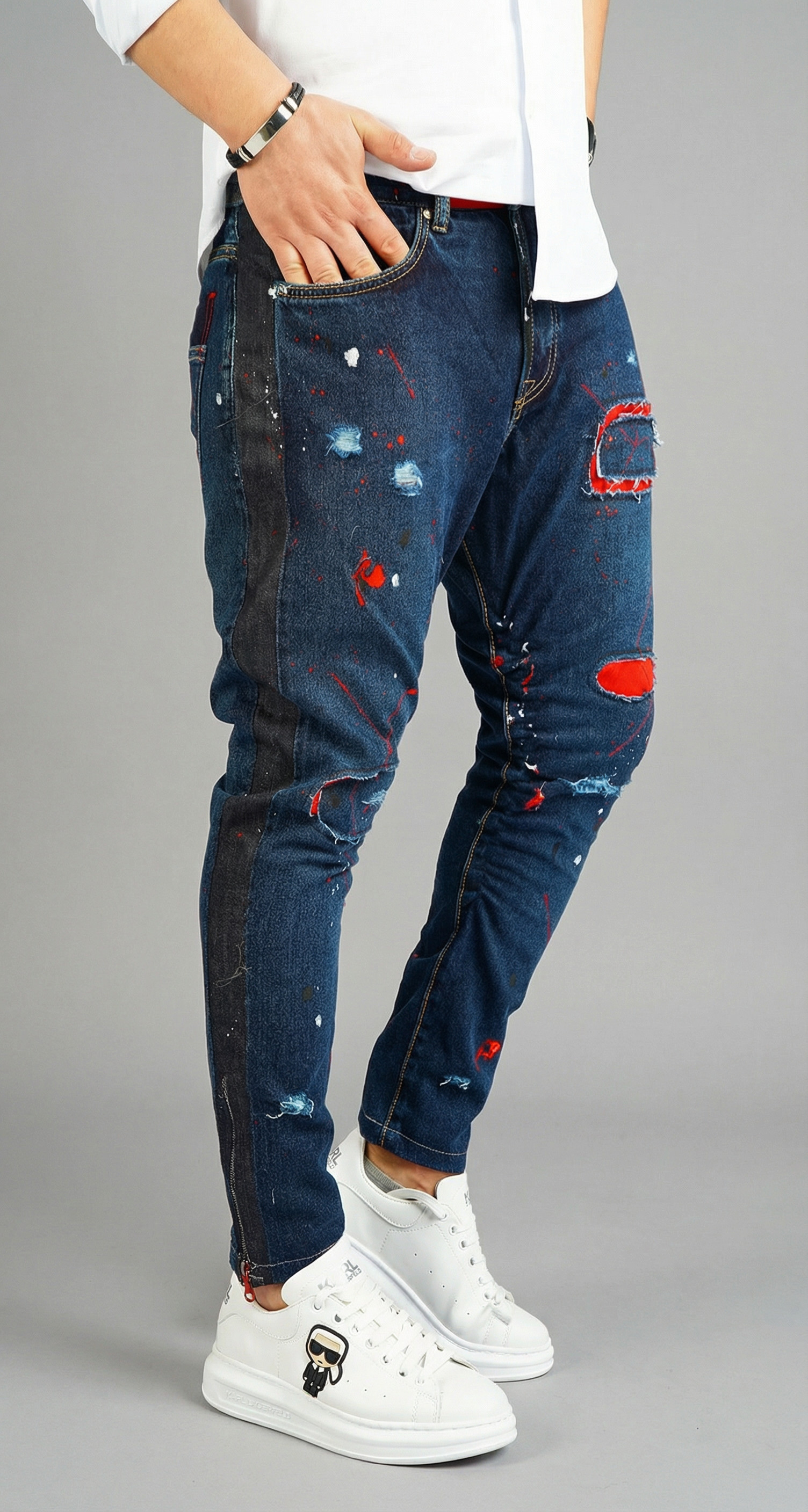 Blugi handmade, editie limitata Jeans Festival MJL5901 Blugi handmade, editie limitata MJL5901