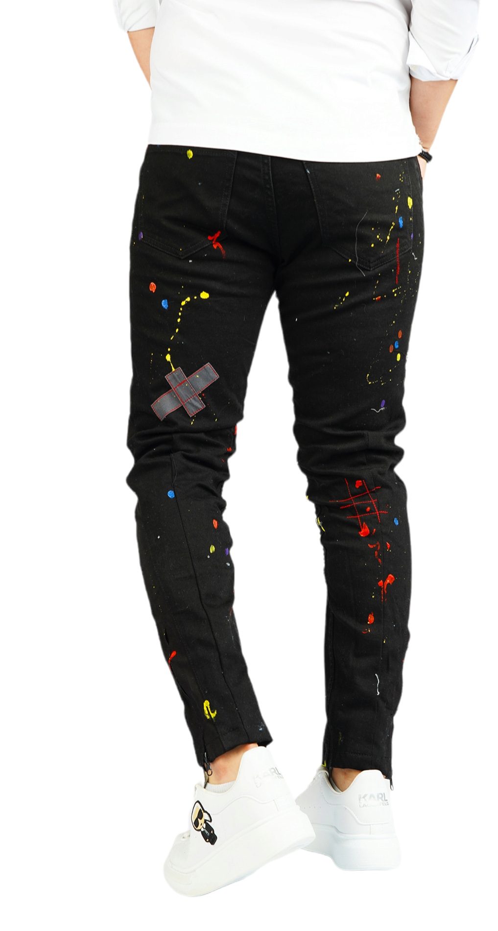 Not-for-everyone dark black limited jeans MJL5906