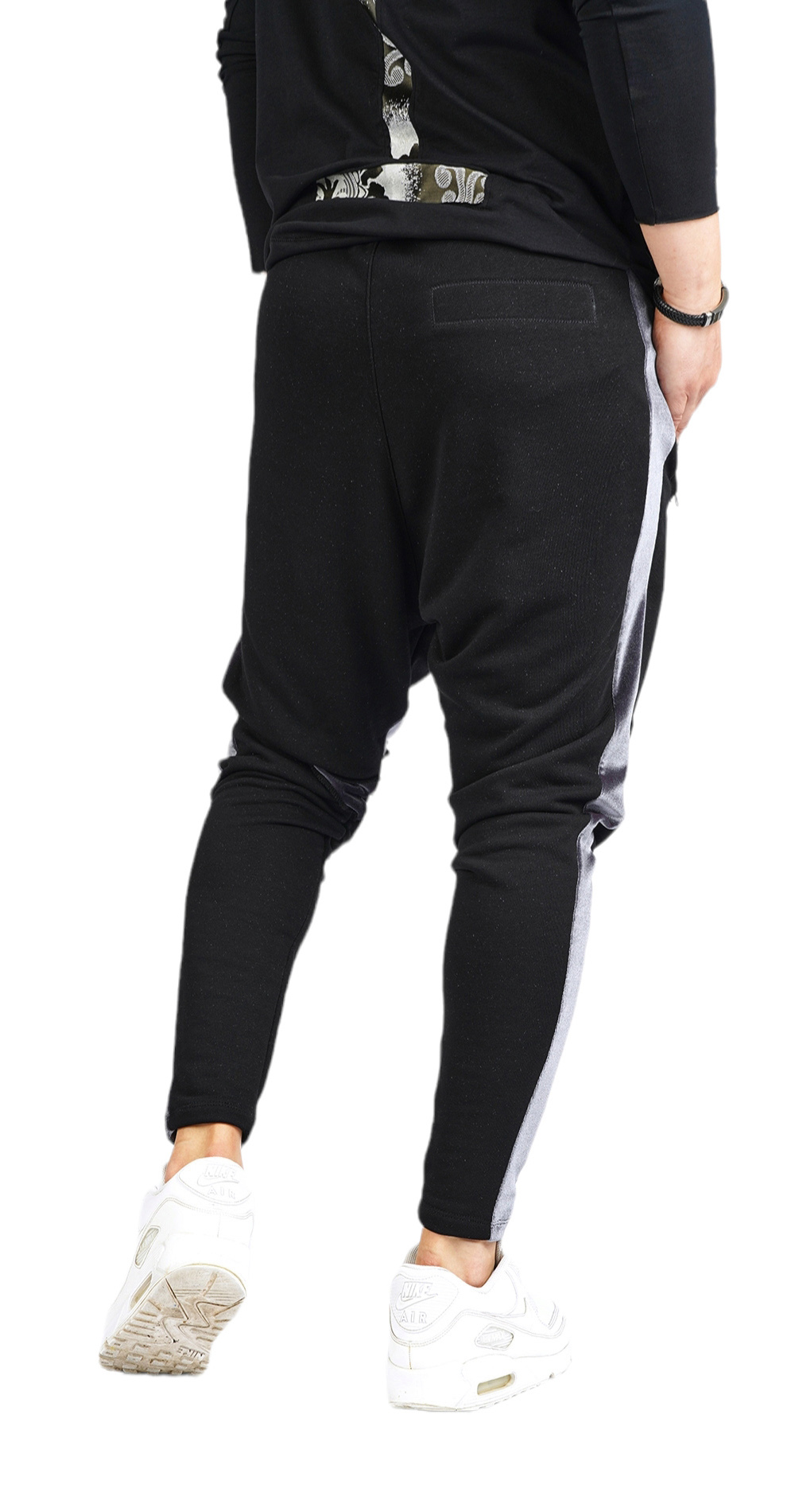 Pantaloni cu semi-tur si insertii metalice pantaloni MPL5911 Pantaloni cu semi-tur si insertii metalice MPL5911