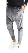 Pantaloni cu turul lasat din catifea fina metalica NOT-FOR-EVERYONE MPL5912 Pantaloni cu turul lasat din catifea fina metalica MPL5912