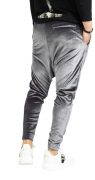 Pantaloni cu turul lasat din catifea fina metalica NOT-FOR-EVERYONE MPL5912 Pantaloni cu turul lasat din catifea fina metalica MPL5912