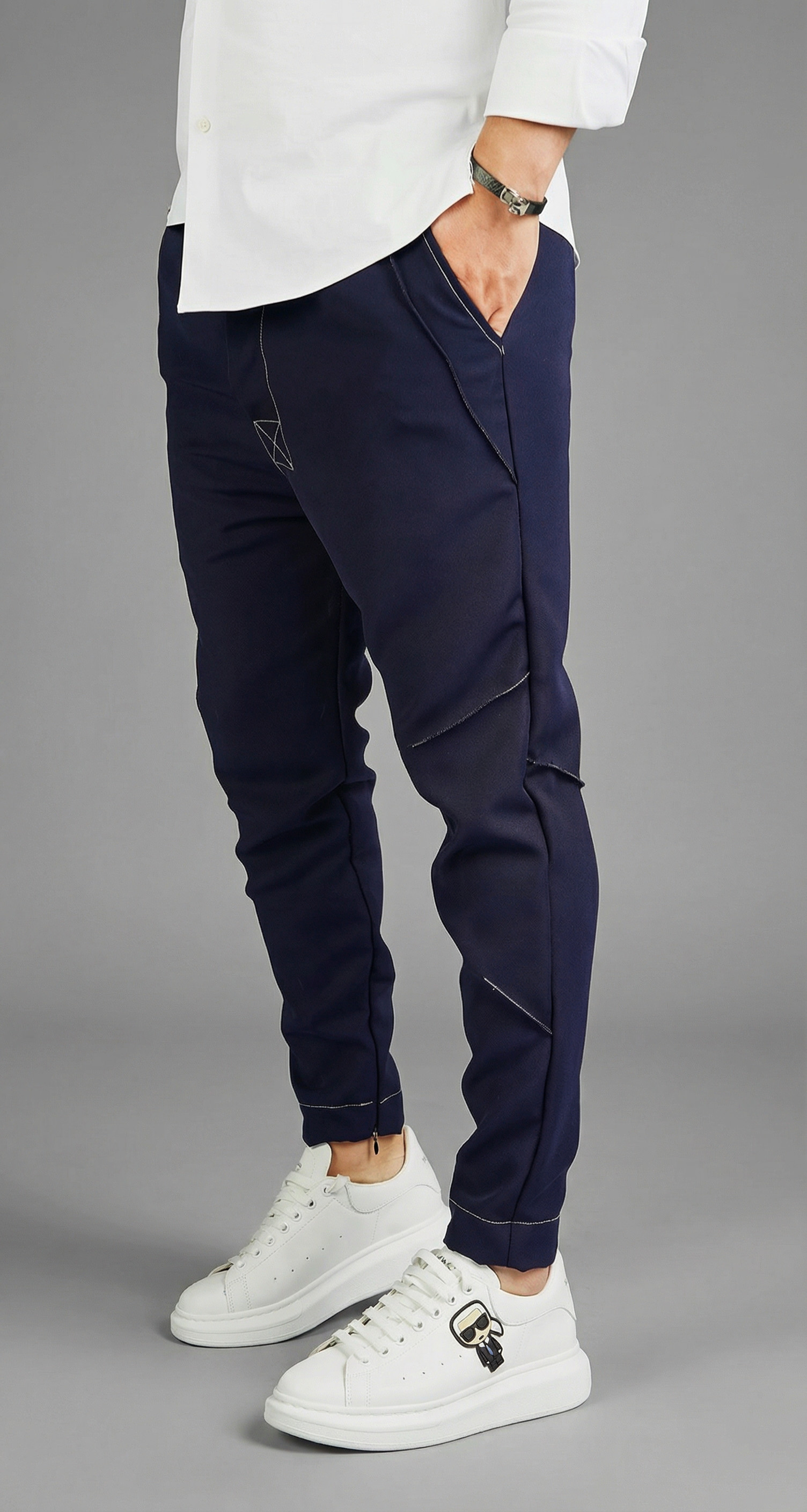 NOT-FOR-EVERYONE: PANTALONI STOFA CU SEMI-TUR LASAT 7-Ani MPL5914 NOT-FOR-EVERYONE: PANTALONI STOFA CU SEMI-TUR LASAT MPL5914