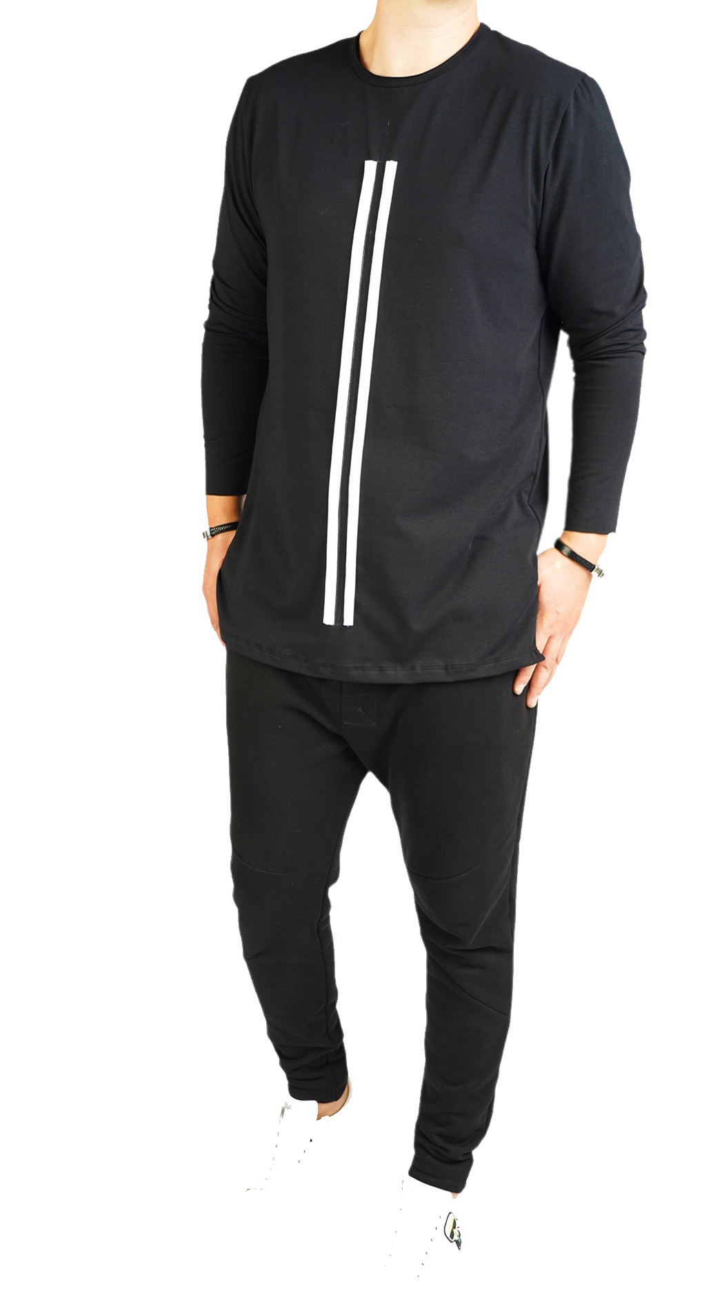 Bluza Minimal white over black bluze si hanorace MBL5922 Bluza Minimal white over black MBL5922