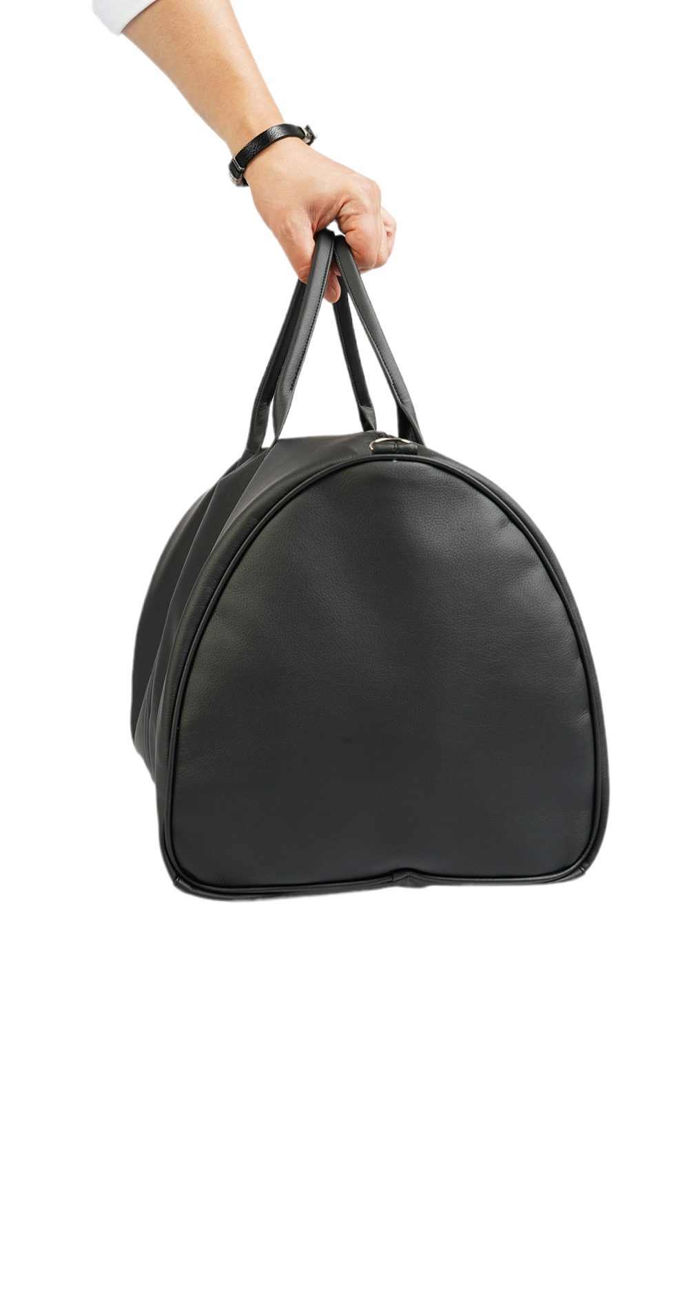 Gym edition, eco ♻ black leather duffle bag MBG5927