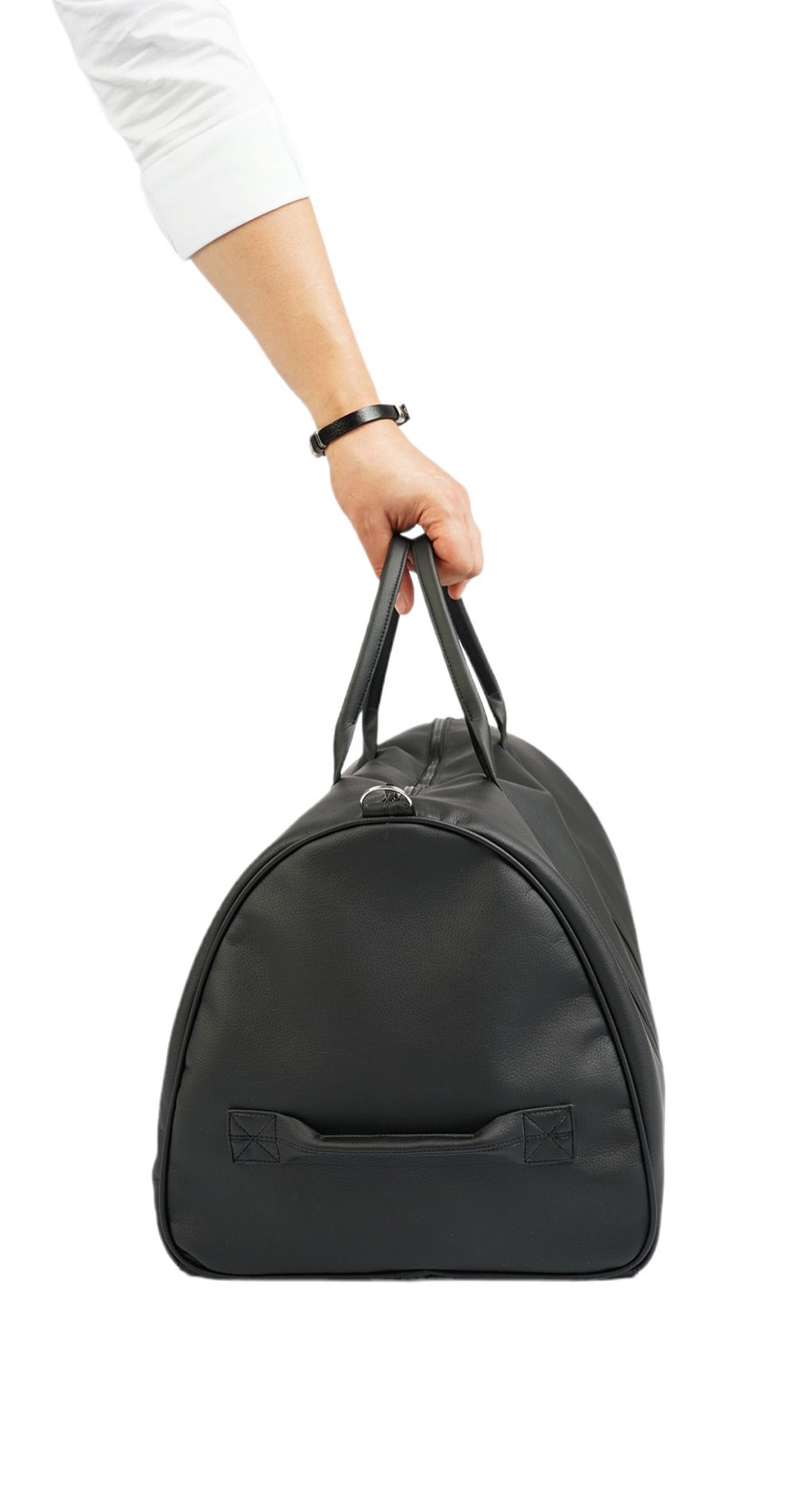 Gym edition, eco ♻ black leather duffle bag MBG5927