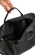 Gym edition, eco ♻ black leather duffle bag MBG5927
