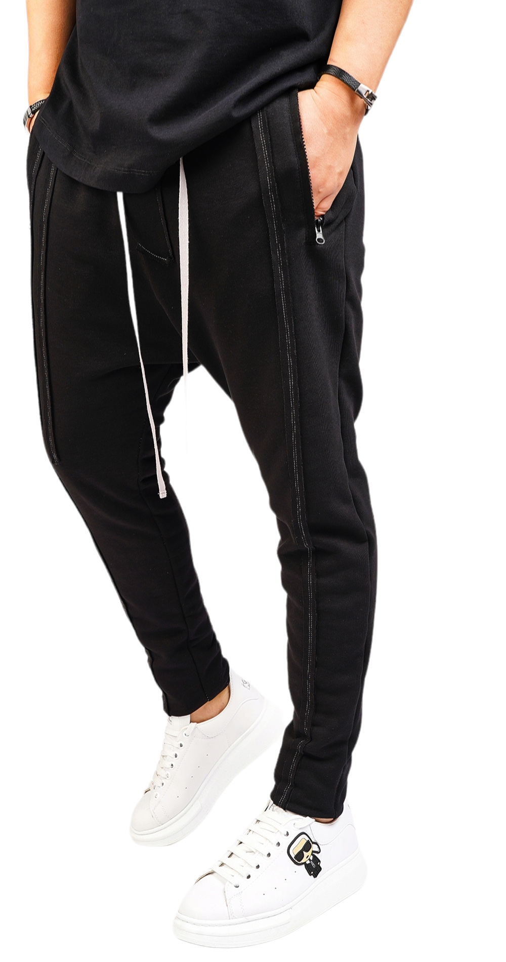 Pantaloni cu semi-tur, editie limitata NOT-FOR-EVERYONE MPL6013 Pantaloni cu semi-tur, editie limitata MPL6013