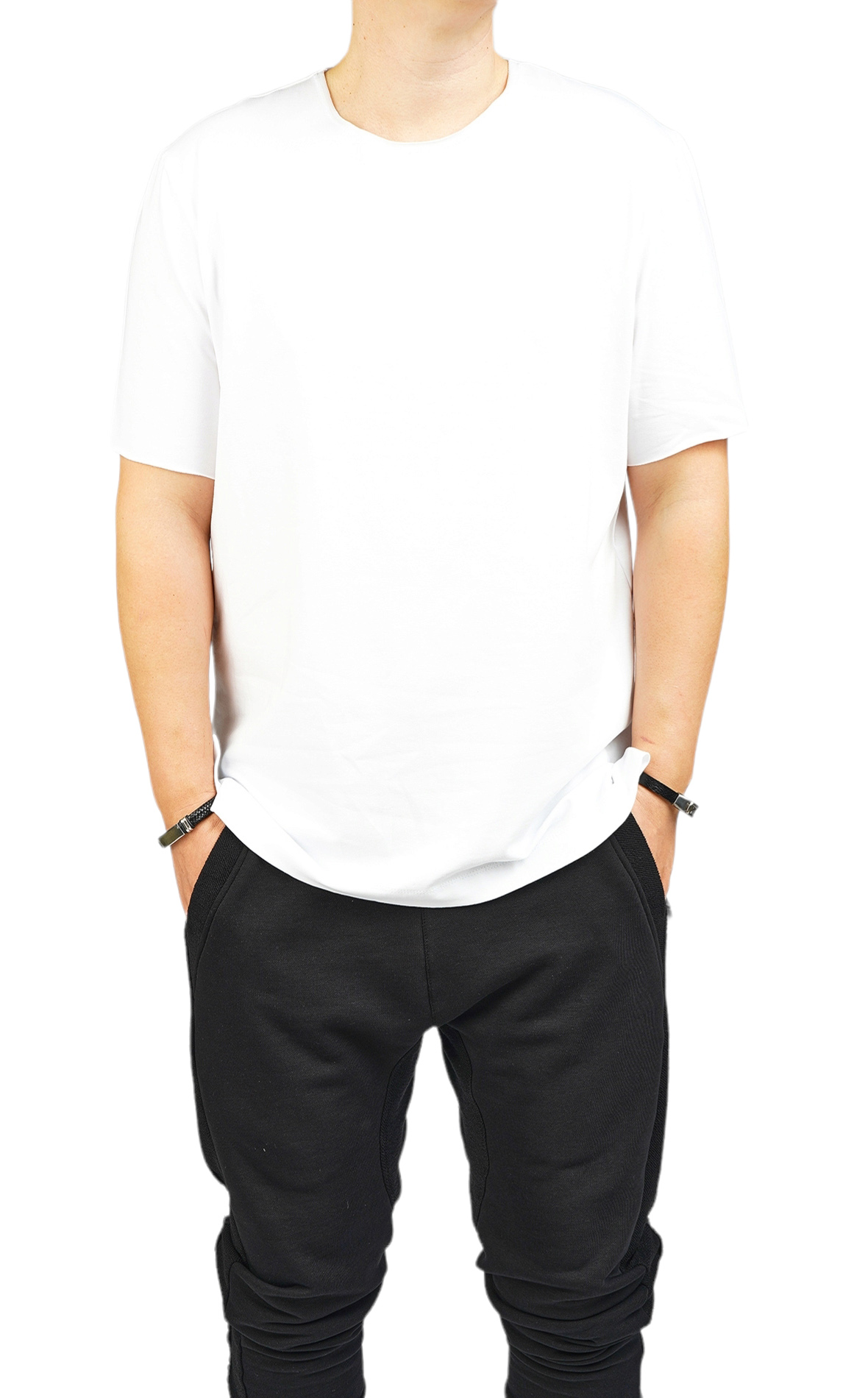 Basic premium white t-shirt tricouri MTL6026 Basic premium white t-shirt MTL6026