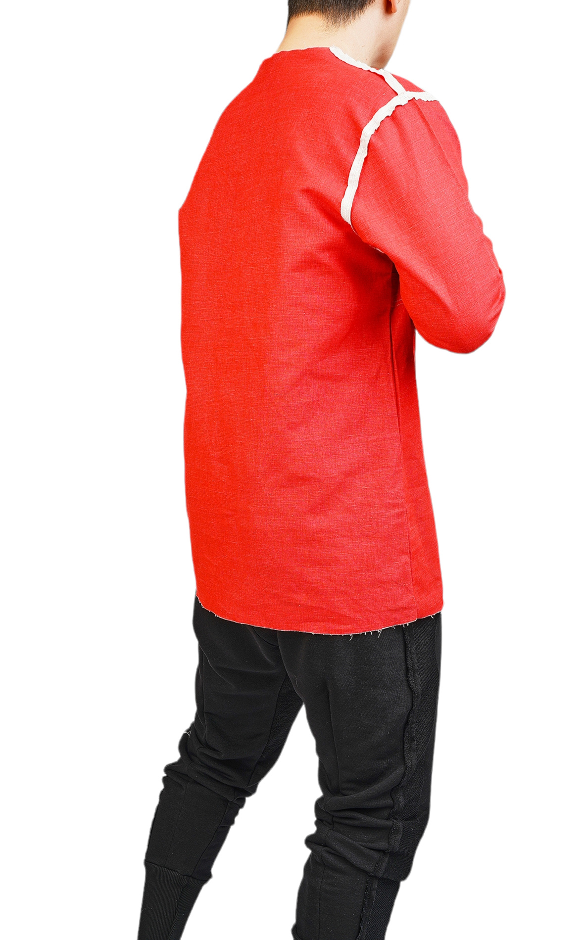 Bluza din denim rosu anterioare MBL6022 Bluza din denim rosu MBL6022