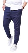 Pantaloni cu semi-tur, din <b>piele intoarsa</b> eco-friendly MPL6101