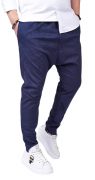 Pantaloni cu semi-tur, din <b>piele intoarsa</b> eco-friendly MPL6101