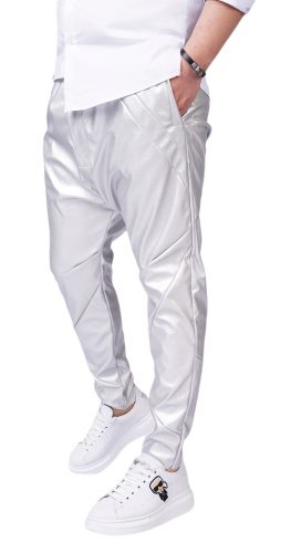 EXCLUSIVE SILVER LEATHER PANTS - NOT FOR EVERYONE MPL6102