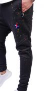 Pantaloni cu stropi de culoare si insertii in X MPL6108