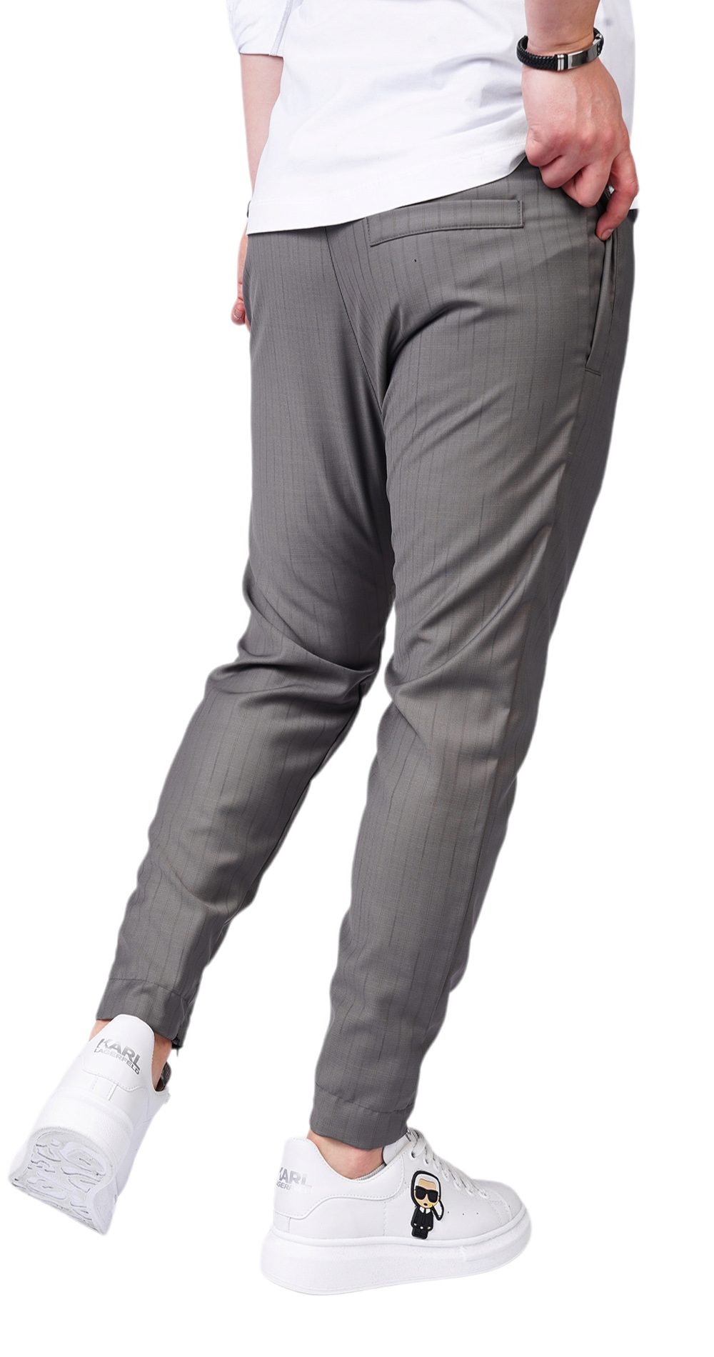 Pantaloni din stofa gri, premium MPL6109