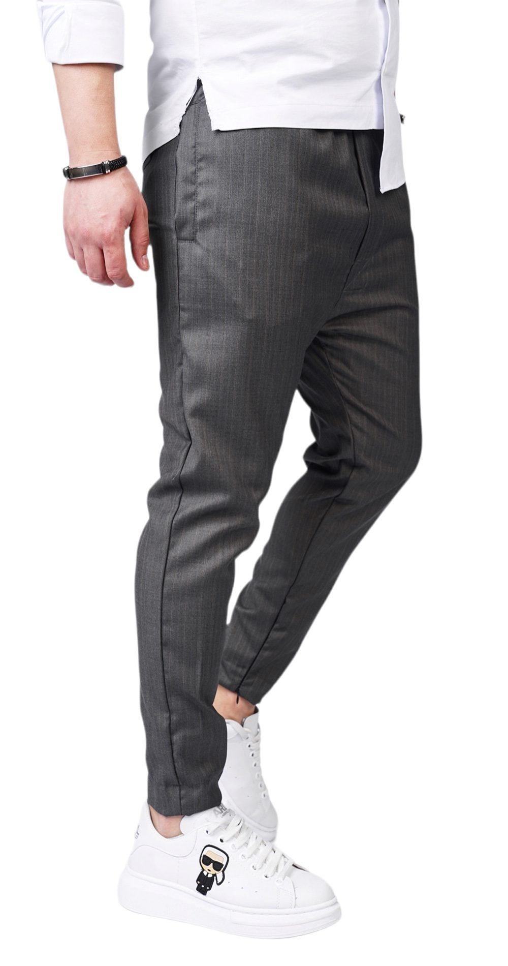 Pantaloni din stofa gri, premium MPL6111