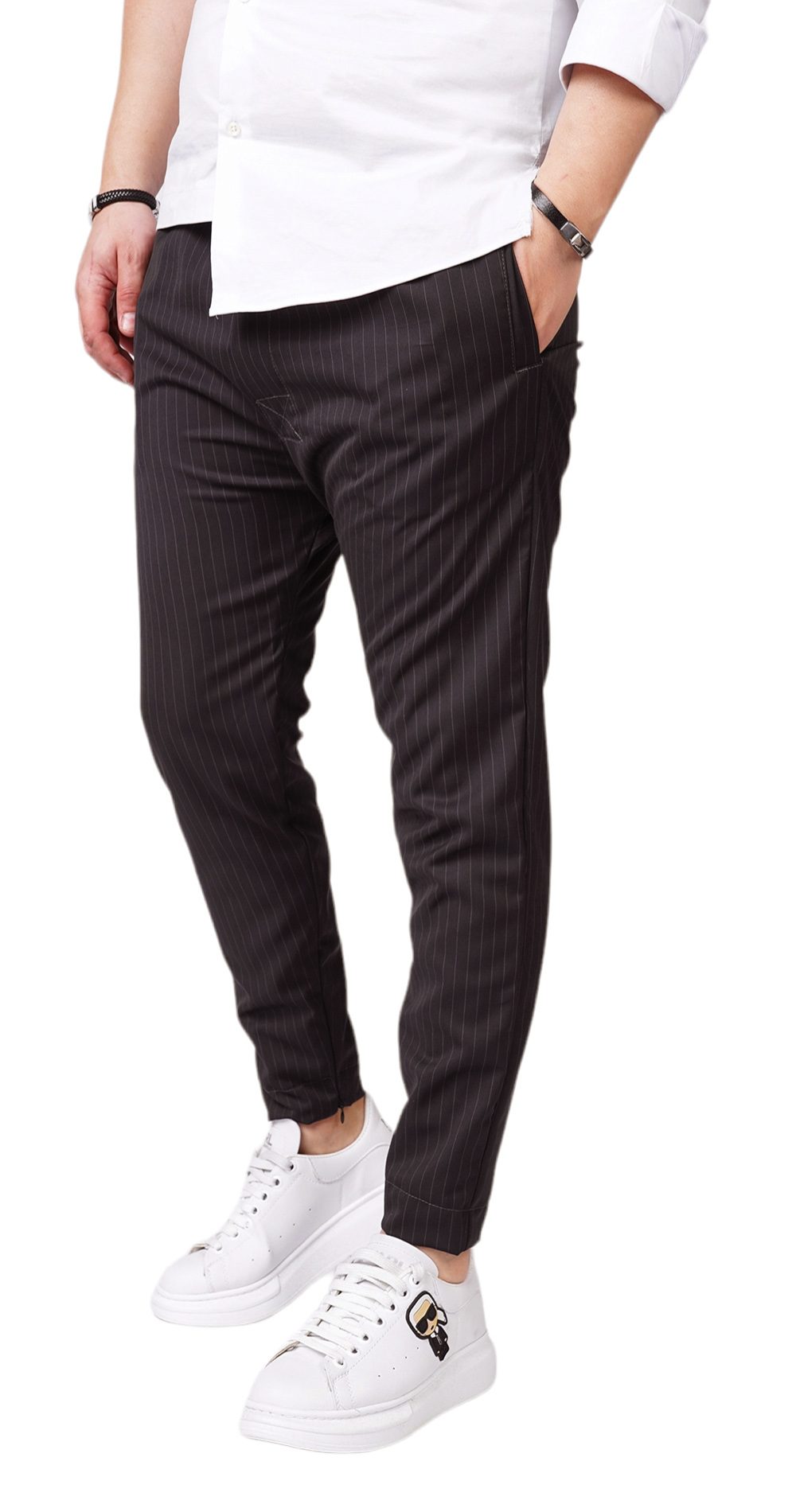 Pantaloni din stofa premium cu semi-tur, earth edition MPL6112