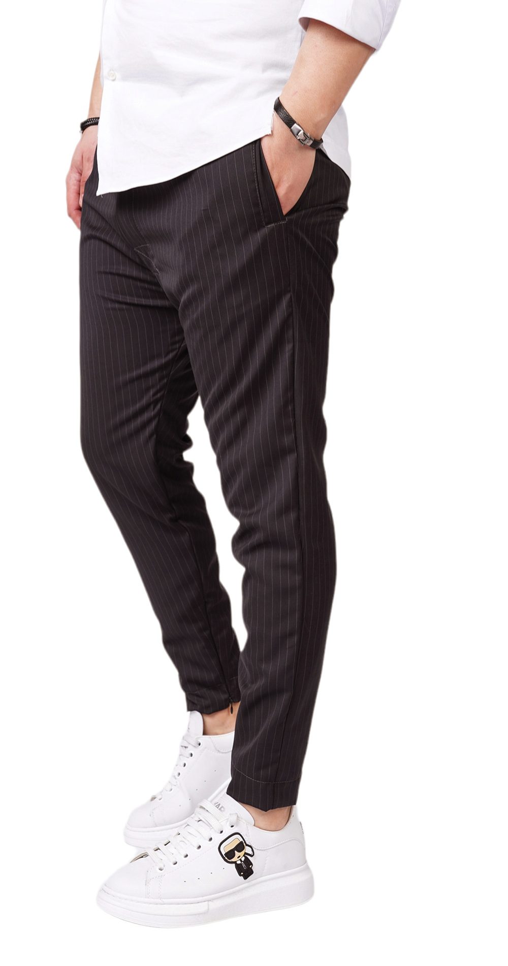 Pantaloni din stofa premium cu semi-tur, earth edition MPL6112