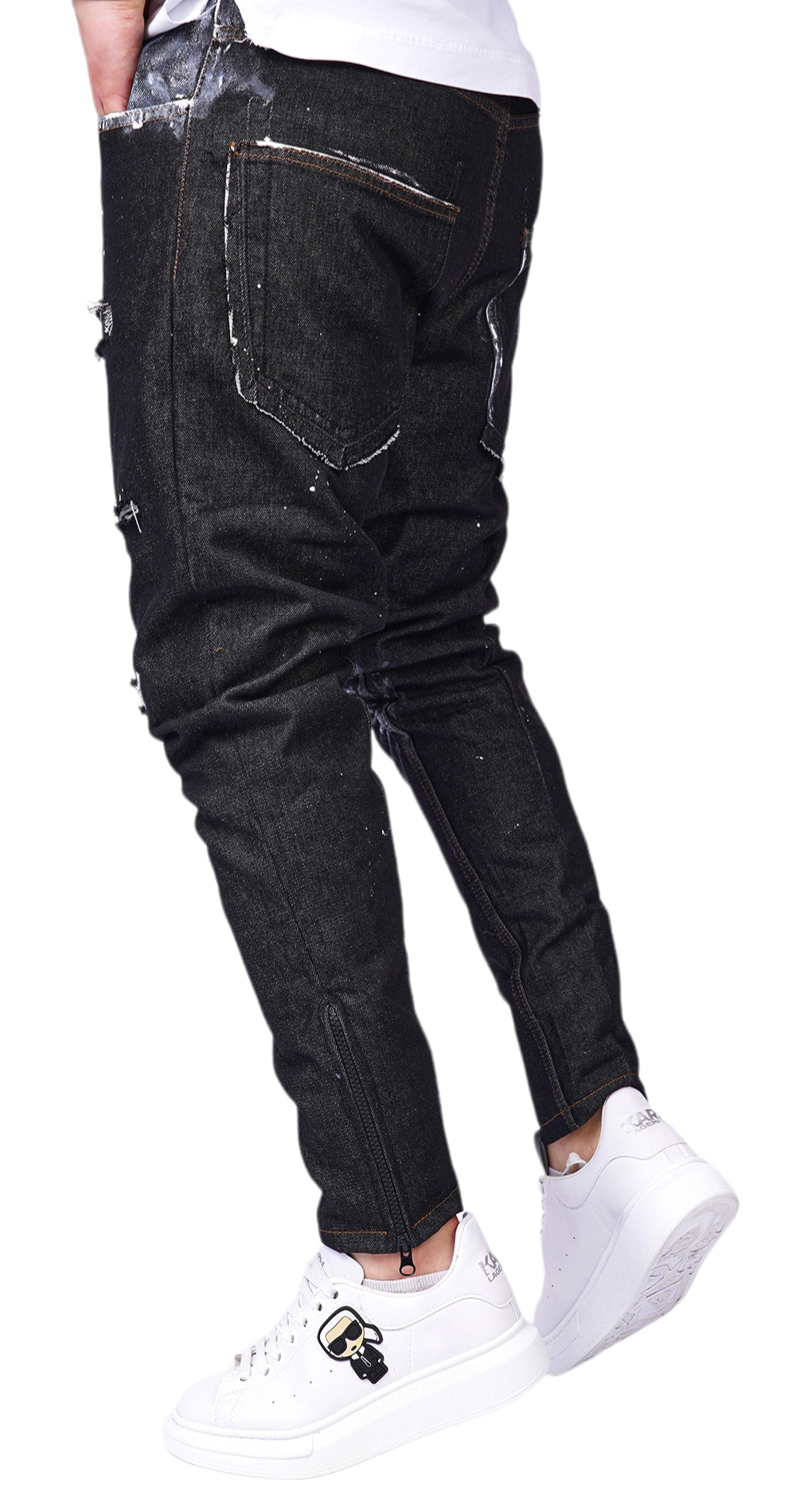 Blugi albastru-inchis, special colour jeans MJL6121 Blugi albastru-inchis, special colour MJL6121