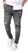 - DONT QUIT - DO IT - dark gray stretch jeans anterioare MJL6123 - DONT QUIT - DO IT - dark gray stretch jeans MJL6123