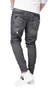 - DONT QUIT - DO IT - dark gray stretch jeans anterioare MJL6123 - DONT QUIT - DO IT - dark gray stretch jeans MJL6123