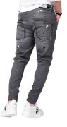 - DONT QUIT - DO IT - dark gray stretch jeans anterioare MJL6123 - DONT QUIT - DO IT - dark gray stretch jeans MJL6123