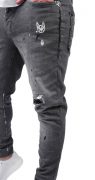 - DONT QUIT - DO IT - dark gray stretch jeans MJL6123