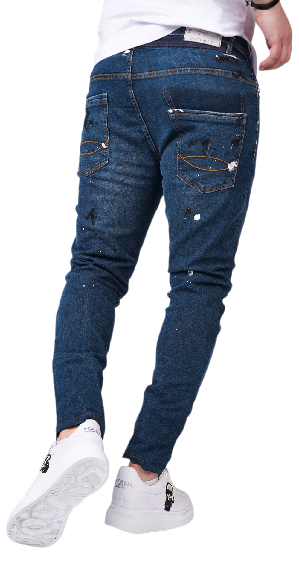 Special blue denim jeans anterioare MJL6125 Special blue denim jeans MJL6125