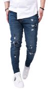 Special blue denim jeans anterioare MJL6125 Special blue denim jeans MJL6125