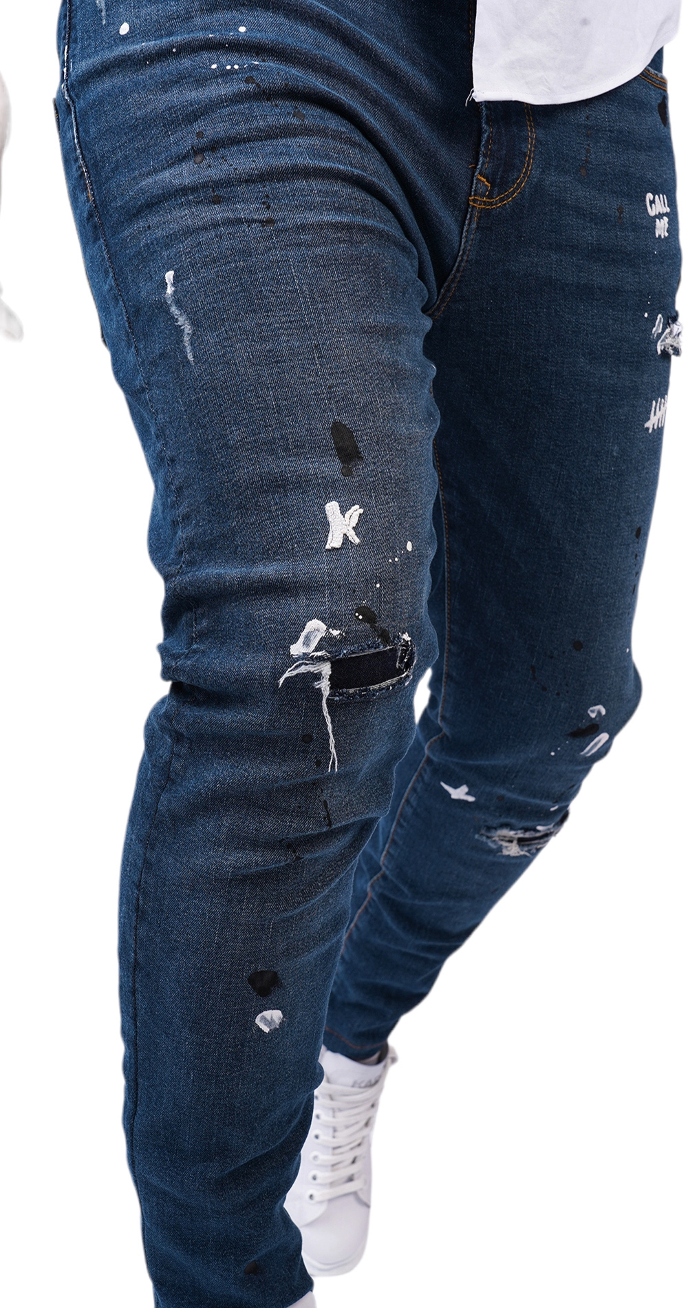 Special blue denim jeans anterioare MJL6125 Special blue denim jeans MJL6125