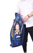 Geaca blugi cu elemente pictate manual si elemente distressed MGL6131