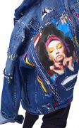 Geaca blugi cu elemente pictate manual si elemente distressed FESTIVAL-EVENTS MGL6131 Geaca blugi cu elemente pictate manual si elemente distressed MGL6131
