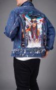 Geaca de blugi cu elemente pictate manual FESTIVAL-EVENTS MGL6132 Geaca de blugi cu elemente pictate manual MGL6132