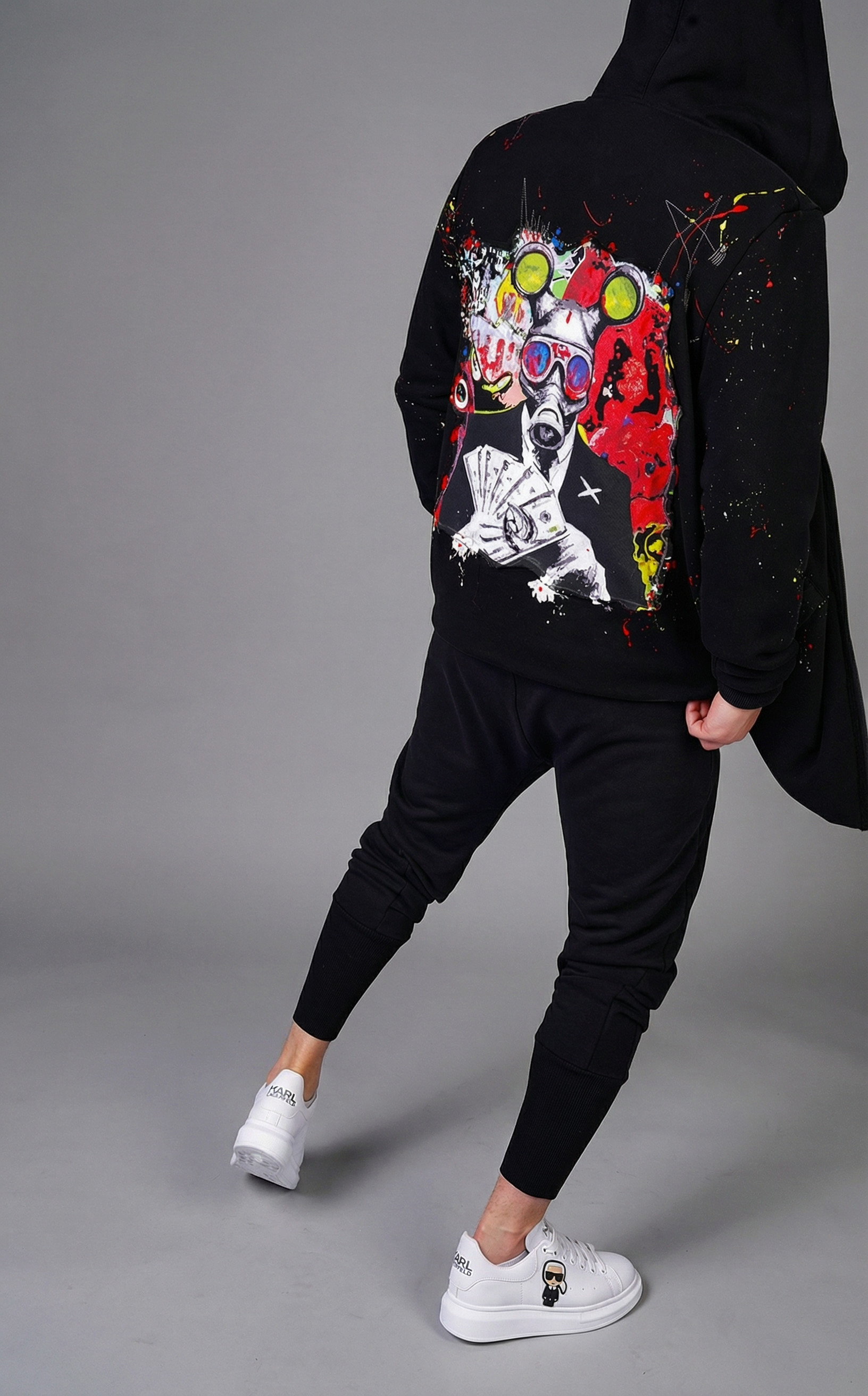 Hanorac cu elemente handmade, pictate manual 7-Ani MHL6133 Hanorac cu elemente handmade, pictate manual MHL6133