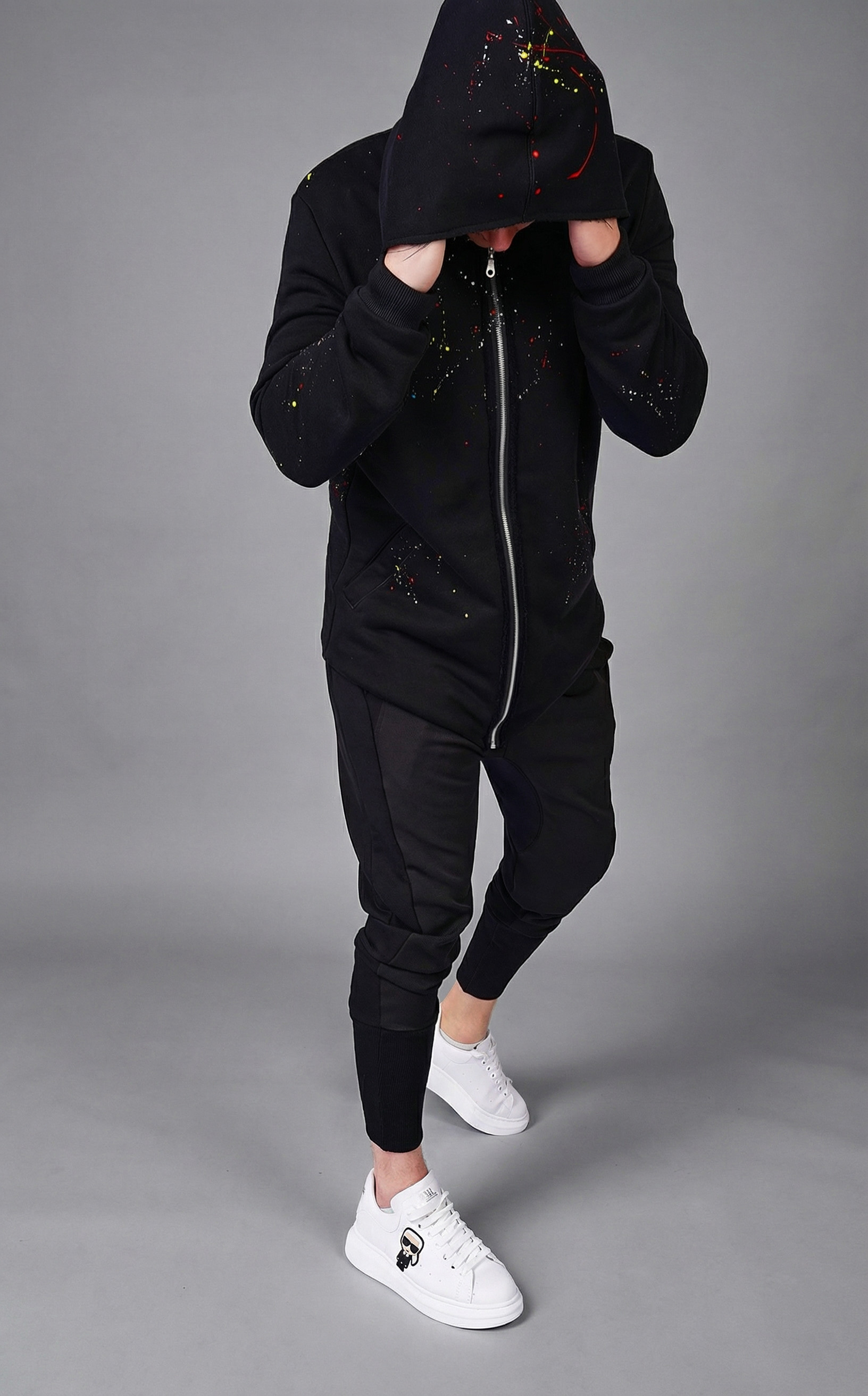 Hanorac cu elemente handmade, pictate manual 7-Ani MHL6133 Hanorac cu elemente handmade, pictate manual MHL6133