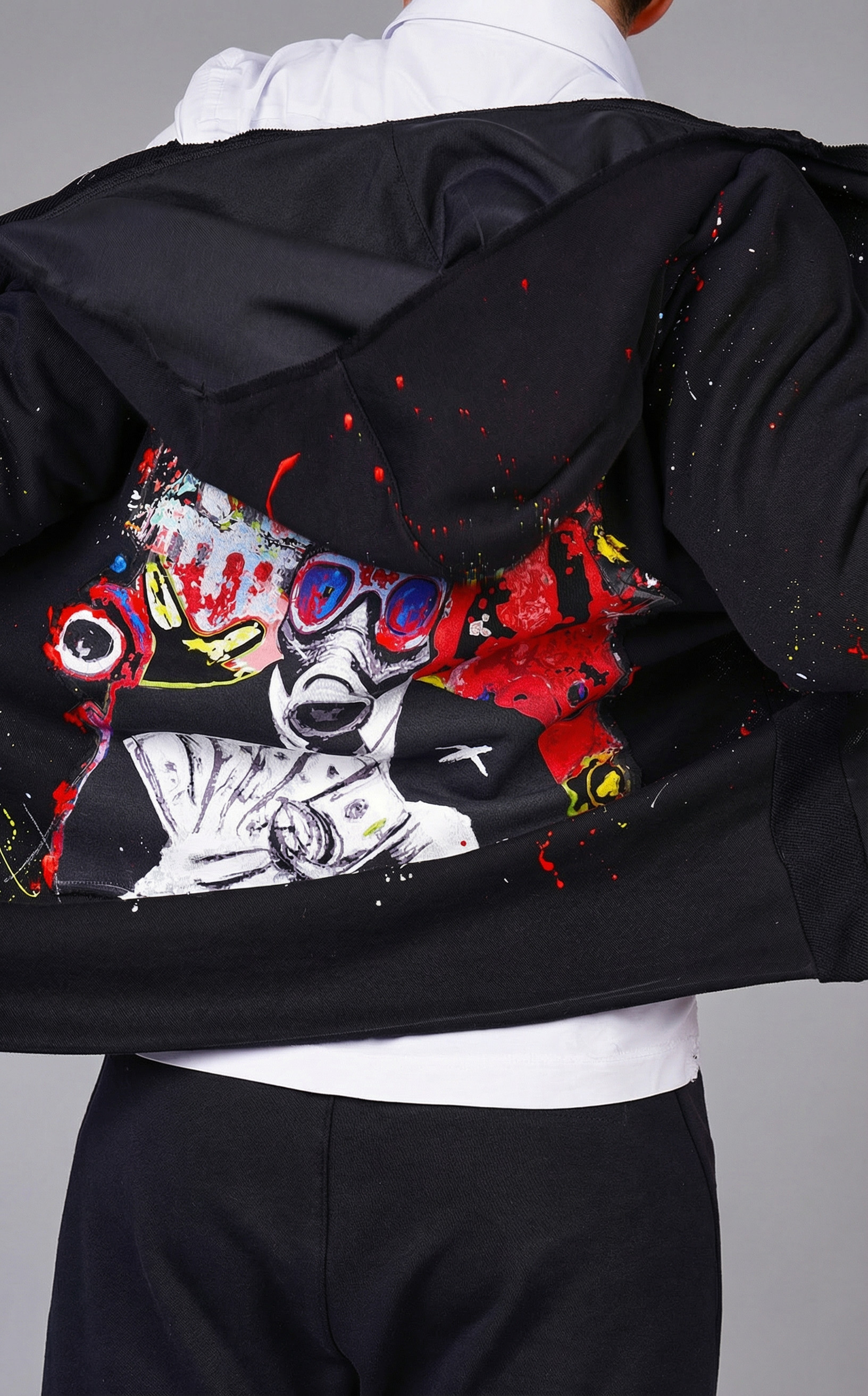 Hanorac cu elemente handmade, pictate manual 7-Ani MHL6133 Hanorac cu elemente handmade, pictate manual MHL6133