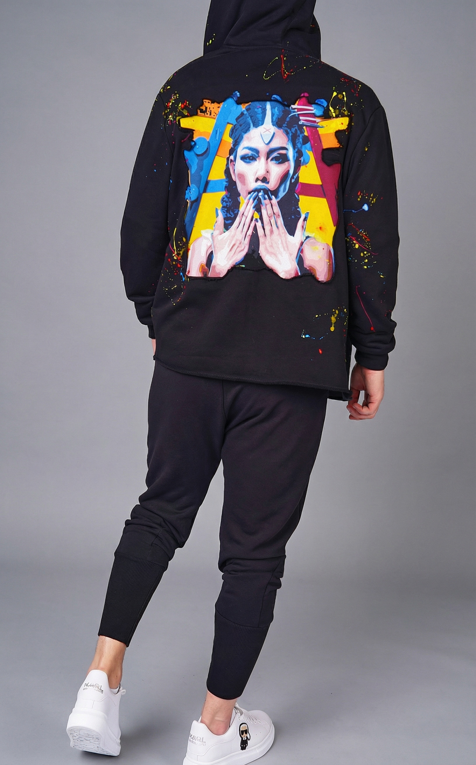 Hanorac cu elemente handmade, pictat manual 7-Ani MHL6134 Hanorac cu elemente handmade, pictat manual MHL6134