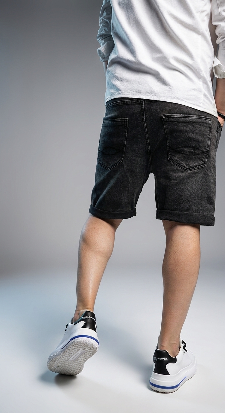 Blugi scurti Gray Business - croială la comandă CustomFit, imaginea 5