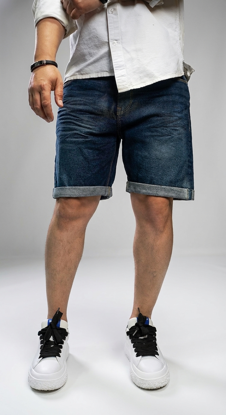 Blugi scurti BLUE BUSINESS - croială la comandă CustomFit, imaginea 3