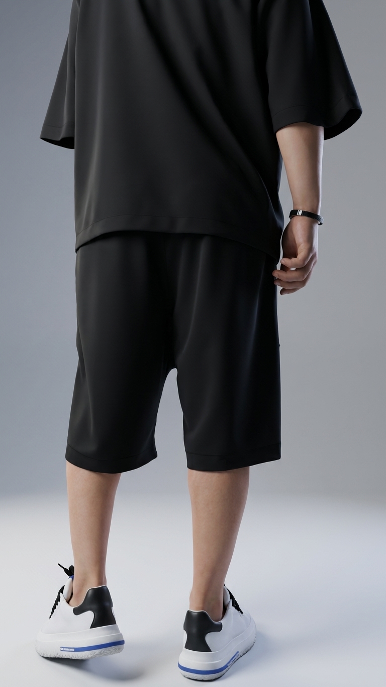 Pantaloni scurti Black Relaxed - croială la comandă CustomFit, imaginea 5
