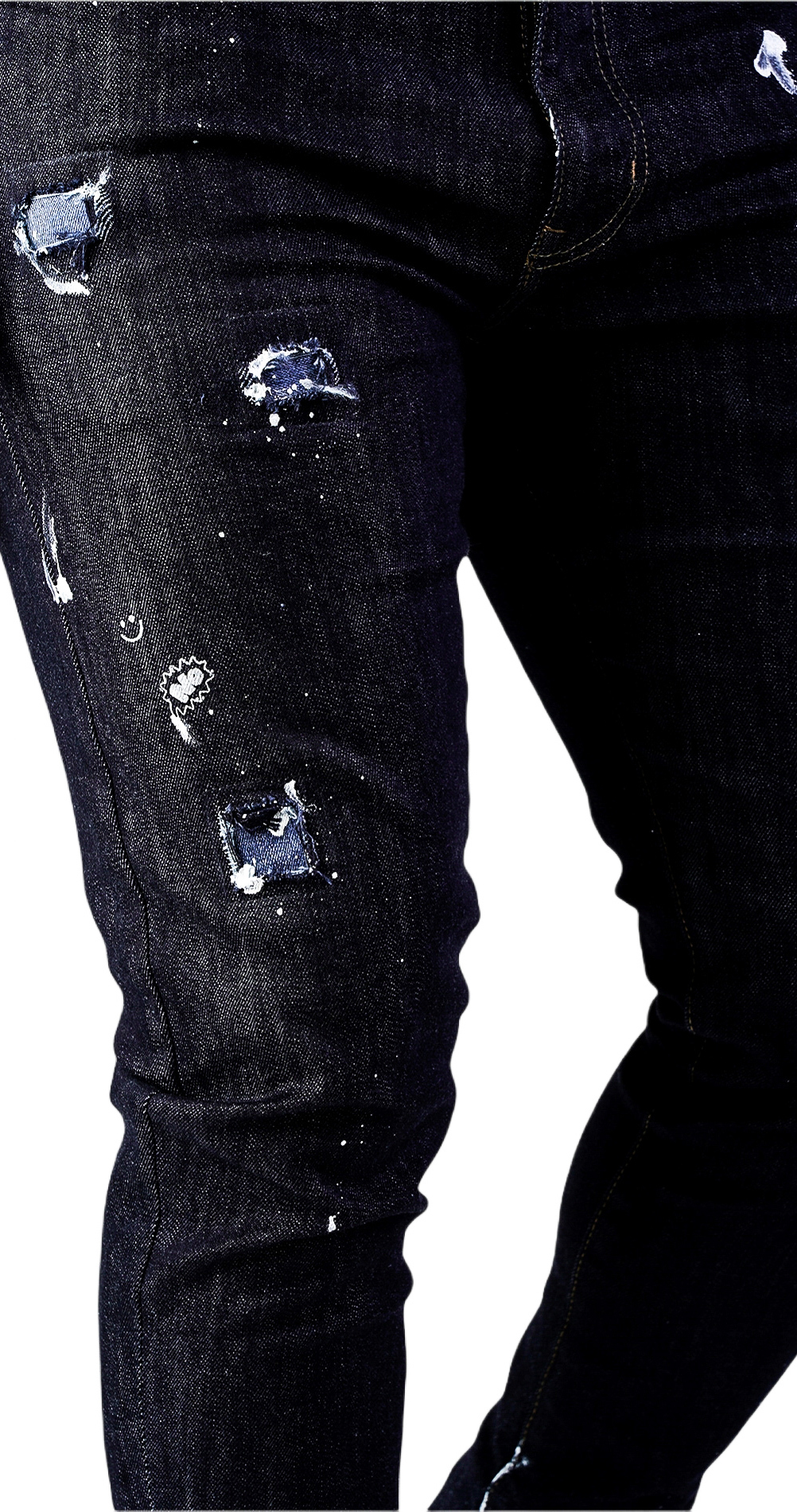 Blugi in editie limitata, pictati manual jeans MJL5615 Blugi in editie limitata, pictati manual MJL5615