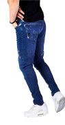 Blugi handmade, elemente muzicale jeans MJL5616 Blugi handmade, elemente muzicale MJL5616