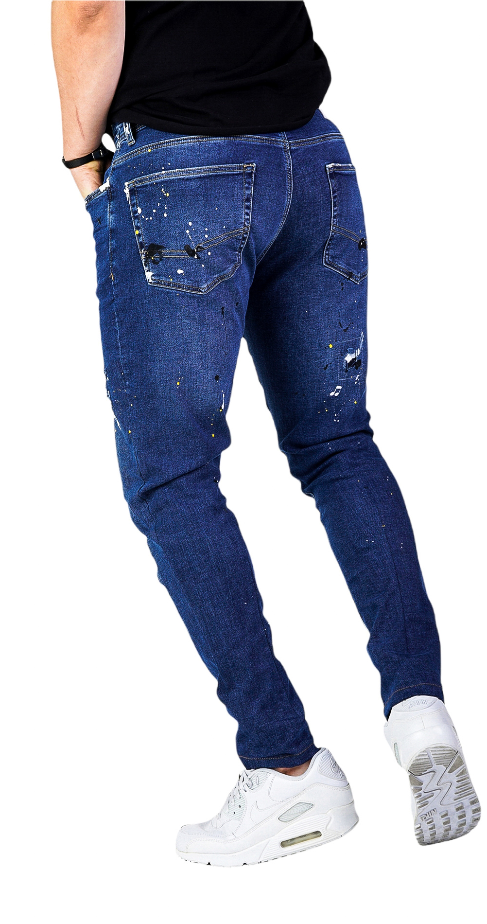 Blugi handmade, elemente muzicale jeans MJL5616 Blugi handmade, elemente muzicale MJL5616