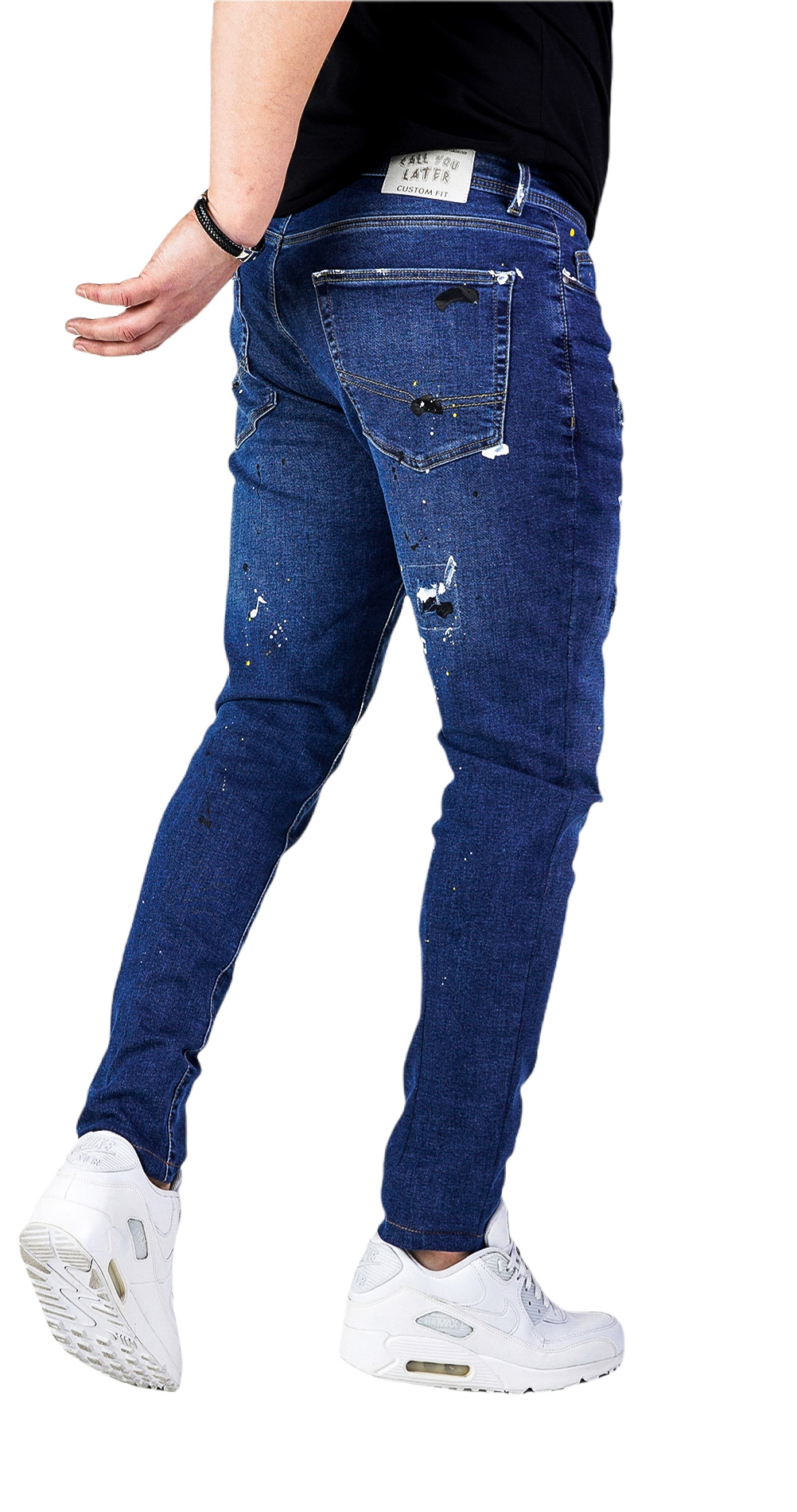 Blugi handmade, elemente muzicale jeans MJL5616 Blugi handmade, elemente muzicale MJL5616
