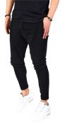 Pantaloni cu semi-tur si cusaturi raw MPL5604