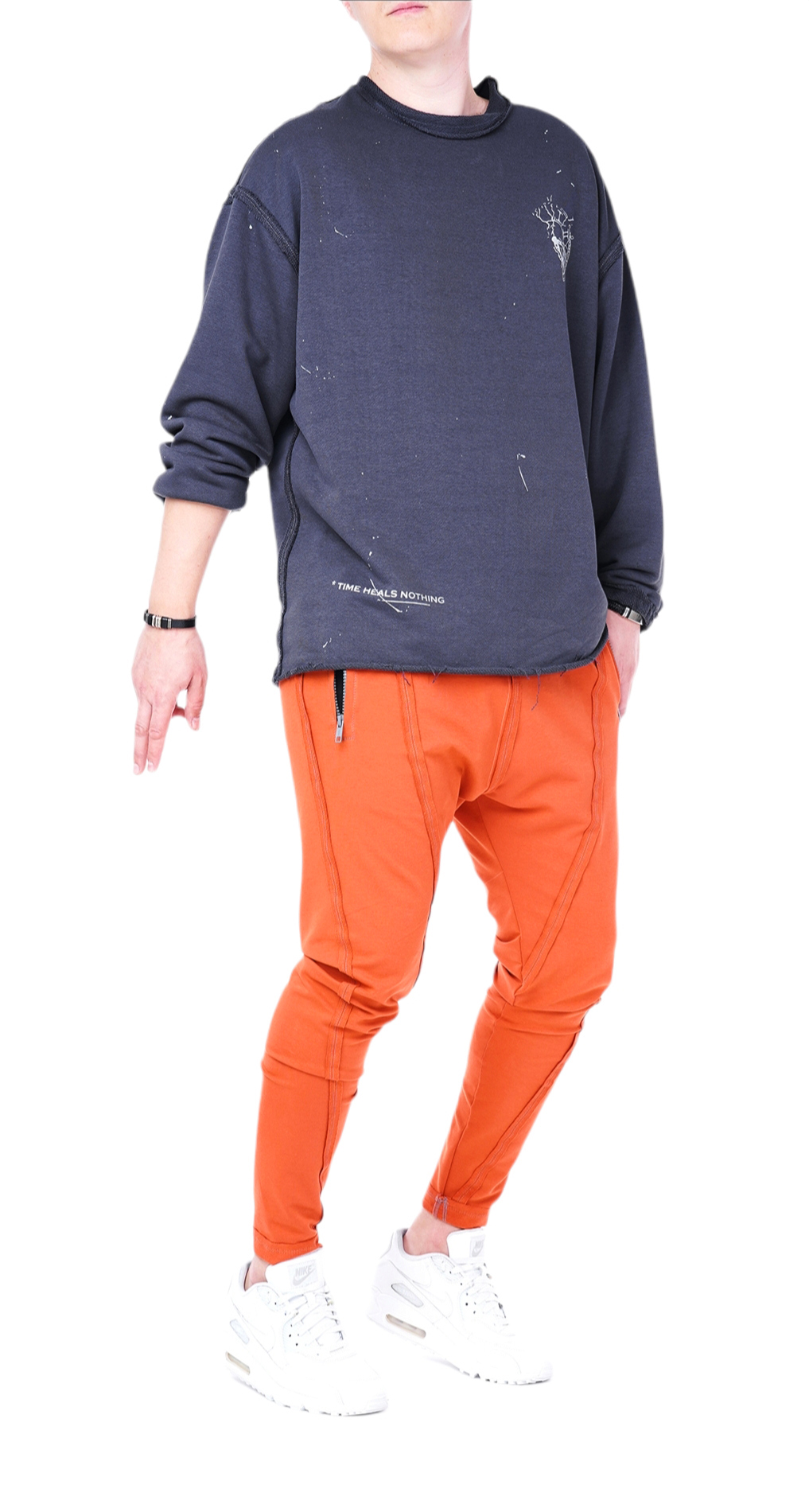 Pantaloni crossed over cut, editie limitata pantaloni MPL5418 Pantaloni crossed over cut, editie limitata MPL5418