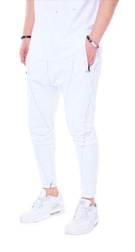 Pantaloni crossed over cut - White edition MPL5420