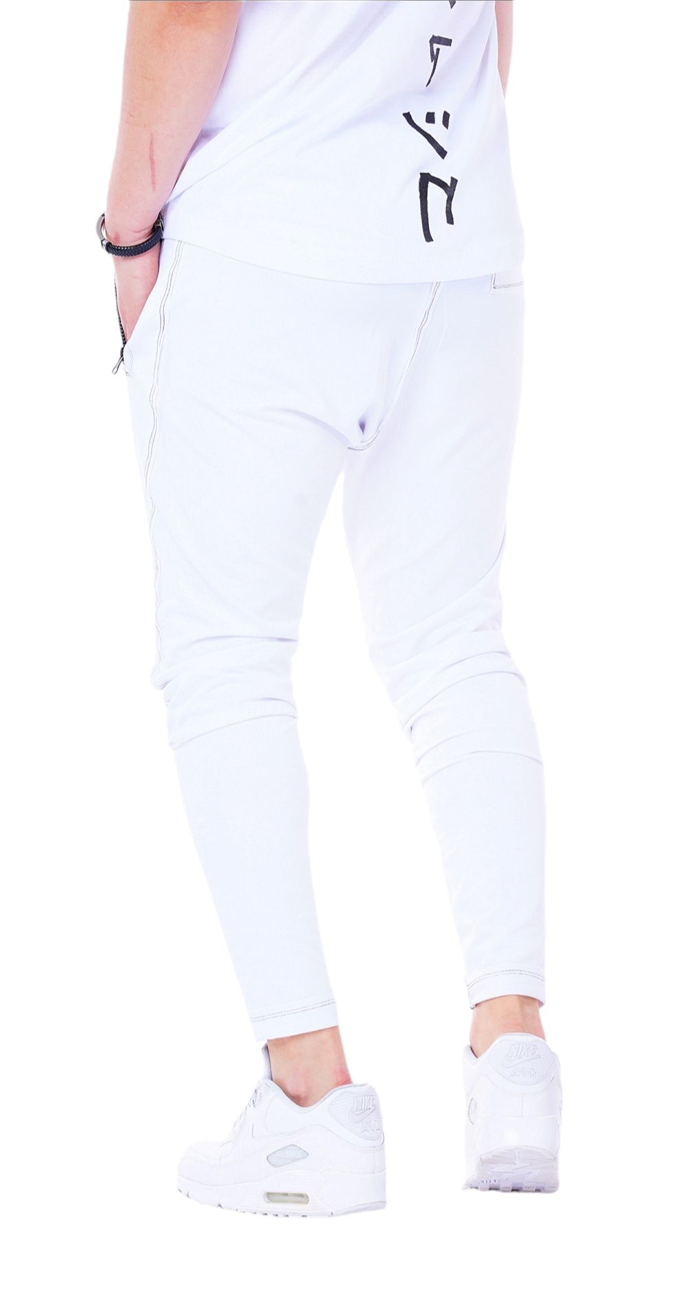 Pantaloni crossed over cut - White edition MPL5420