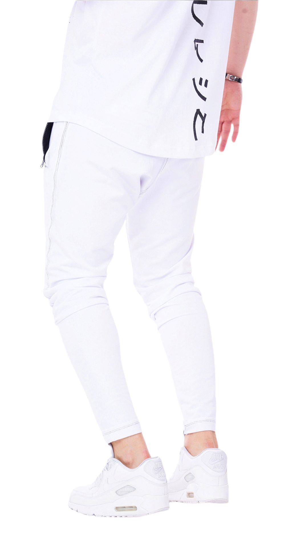 Pantaloni crossed over cut - White edition MPL5420